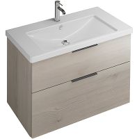 Тумба с раковиной Burgbad Eqio 93 SEYQ093F2632C001*1 подвесная Фланелевый дуб — фото 1, Мебель для ванной