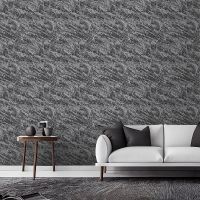 Обои Accento Marfil 286139 Винил на флизелине (1,06*10,05) Черный/Серый, Мрамор/Штукатурка — фото 4, Обои для стен