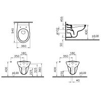 Комплект унитаза с инсталляцией Vitra Normus L-box 9773B003-7207 с сиденьем и Белой клавишей смыва — фото 6, Комплекты унитаз + инсталляция