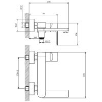 Смеситель для ванны Splenka S06.30 Хром — фото 2, Смеситель для ванны