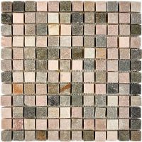 Каменная мозаика из сланца Pixmosaic Slate Grey PIX301 30,5x30,5 см — фото 1, Мозаика