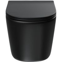 Товар: Унитаз Grossman Tornado GR-4477BMSQ подвесной Черный матовый с сиденьем Микролифт - фото 3 Унитаз Grossman Tornado GR-4477BMSQ подвесной Черный матовый с сиденьем Микролифт — фото 3, Подвесные унитазы