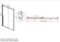 Душевая дверь Vincea Lugano 150 VDS-1L150CL-1 профиль Хром стекло прозрачное — фото 7, Раздвижные душевые двери