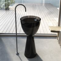 Раковина Abber Kristall 45 AT2703Onyx Черная — фото 1, Раковины напольные