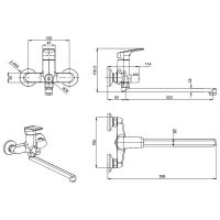 Смеситель для ванны Aquatek Вега AQ1033MB универсальный Черный матовый — фото 10, Смесители