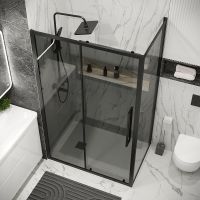 Товар: Душевой уголок Grossman Cosmo 100х80 120.K33.02.1080.21.10 профиль Черный матовый стекло тонированное - фото 5 Душевой уголок Grossman Cosmo 100х80 120.K33.02.1080.21.10 профиль Черный матовый стекло тонированное — фото 5, Душевые уголки