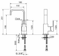 Смеситель для раковины Migliore Kvant 18780 Хром — фото 4, Смесители