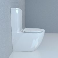 Унитаз компакт Esbano Fortex-N ESUNFORTW Белый с бачком и сиденьем Микролифт — фото 4, Напольные унитазы