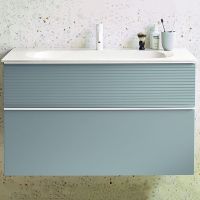 Тумба с раковиной Burgbad Fiumo 120 SFXN122F3957FOT55G0223C0001*1 подвесная Eisblau Softmatt — фото 1, Мебель для ванной