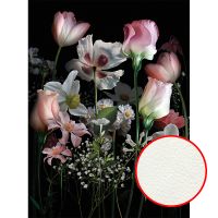 Фреска Ortograf Flower Dreams 31632 Фактура флок FLK Флизелин (2*2,7) Черный/Разноцветный, Цветы — фото 1, Фрески