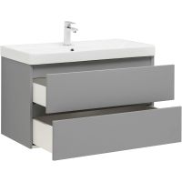 Тумба под раковину Aquanet Вега 90 329604 подвесная Мисти грин — фото 15, Тумбы под раковину