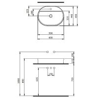 Раковина Berges Ego SL 60 182016 Белая глянцевая — фото 4, Раковины
