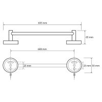 Полотенцедержатель Bemeta Omega 104104042 Хром — фото 2, Полотенцедержатели