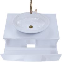 Тумба под раковину 1MarKa Nega 60П Ц0000002812 подвесная Белый глянец — фото 3, Мебель для ванной