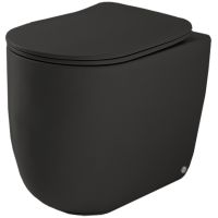 Унитаз Kerasan Nolita 531831 приставной Черный матовый без сиденья — фото 1, Унитазы