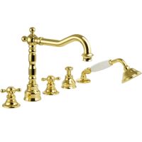 Смеситель на борт ванны Migliore Arcadia 18395 Золото — фото 1, Смесители на борт ванны