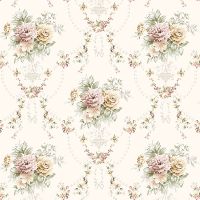Обои Andrea Rossi Nisida 54323-3 Винил на флизилине (1,06*10) Бежевый/Разноцветный, Цветы — фото 1, Обои для стен