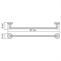 Полотенцедержатель WasserKRAFT Regen Хром арт-K-6930 — фото 3, Полотенцедержатели