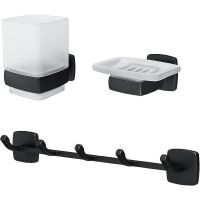 Набор аксессуаров для ванной AM.PM Gem AK90B1903B Черный матовый — фото 1, Наборы аксессуаров для ванной комнаты