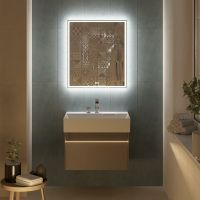 Зеркало Kerama Marazzi Tecno 70 TE.mi.70 с подсветкой с бесконтактным выключателем с подогревом и часами — фото 3, Зеркала в ванную комнату