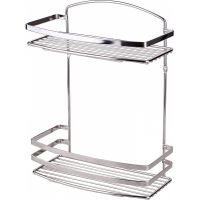 Полка корзина Tekno-tel BK085SSS Хром глянцевая — фото 1, Полки для ванной и душа