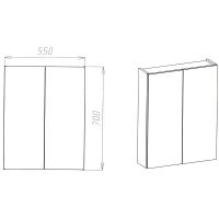 Товар: Зеркальный шкаф VIANT Рим 55 VRIM55-ZSH Белый - фото 6 Зеркальный шкаф VIANT Рим 55 VRIM55-ZSH Белый — фото 6, Зеркальные шкафы в ванную