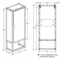 Шкаф пенал 1MarKa Grunge Loft 35Н/П Ц0000007988 Дуб Вотан — фото 4, Пеналы для ванной комнаты