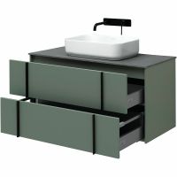 Тумба под раковину Allen Brau Reality 100 1.32007.CGM подвесная Олива матовая — фото 14, Тумбы под раковину