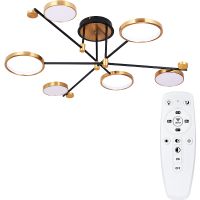 Люстра Artelamp Holly A1364PL-6PB Белая Полированная медь Черная — фото 2, Люстры