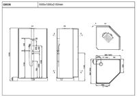 Душевая кабина Black&White Galaxy G8036 100x100 8036000 с гидромассажем — фото 9, Душевые кабины