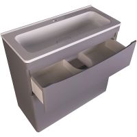 Тумба под раковину Style Line Бергамо мини 90 Люкс Plus Серая антискрейч арт-СС-00002362 — фото 2, Тумбы под раковину