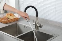 Смеситель для кухни Frap H69 F4396-5 Сатин Черный — фото 8, Смесители для кухни