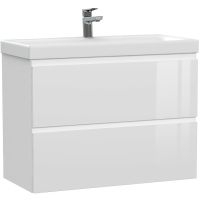 Тумба под раковину Cersanit Moduo Slim 80 64126 подвесная Белая — фото 1, Мебель для ванной