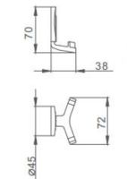 Двойной крючок Frap F33 F3305-2 Хром — фото 9, Крючки для полотенец