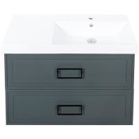 Тумба под раковину La Fenice Cubo 90 FNC-01-CUB-G-90-2 подвесная Серая матовая — фото 5, Мебель для ванной