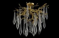 Люстра Crystal Lux Reina PL5 D600 Gold Pearl Прозрачная Золото — фото 3, Люстры