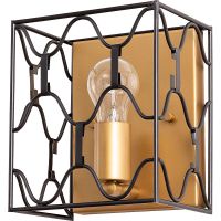 Настенный светильник Divinare Dunkan 2021/04 AP-1 Черный античный Золото матовое — фото 1, Светильники