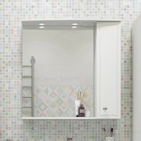 Товар: Зеркало со шкафом DIWO Кострома 75 R KOS.Z.75/P/W с подсветкой Белое - фото 2 Зеркало со шкафом DIWO Кострома 75 R KOS.Z.75/P/W с подсветкой Белое — фото 2, Мебель для ванной