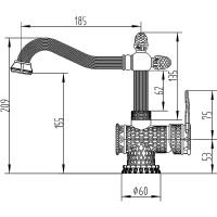 Смеситель для раковины ZorG Antic A 424U-BR Бронза — фото 2, Смесители