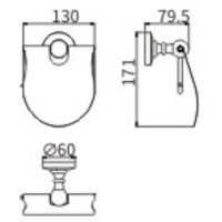 Держатель туалетной бумаги CeramaLux Caps 51307 с крышкой Хром — фото 2, Держатели туалетной бумаги