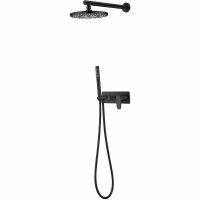 Душевая система Boheme Spectre 454-B Черная матовая — фото 1, Душевое оборудование. Душевая программа