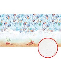 Фреска Ortograf Flora 31254 Фактура бархат FX Флизелин (5*2,7) Синий/Бежевый/Оранжевый, Рыбы — фото 1, Фрески