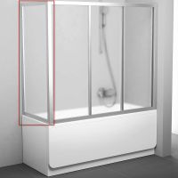 Боковая стенка для шторки на ванну Ravak Supernova APSV 75 95030U02ZG профиль Сатин стекло Grape — фото 1, Боковые стенки