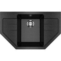 Кухонная мойка Ulgran Classic U-609-308 Черная — фото 1, Кухонные мойки