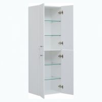 Шкаф пенал Dreja 50 77.0301W подвесной Белый глянец — фото 5, Мебель для ванной