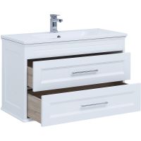 Товар: Тумба под раковину Aquanet Бостон 100 М 209678 подвесная Белый матовый - фото 6 Тумба под раковину Aquanet Бостон 100 М 209678 подвесная Белый матовый — фото 6, Мебель для ванной