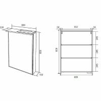 Товар: Зеркальный шкаф 1MarKa Соната 60 Ц0000007617 с подсветкой Белый глянец - фото 6 Зеркальный шкаф 1MarKa Соната 60 Ц0000007617 с подсветкой Белый глянец — фото 6, Зеркальные шкафы в ванную
