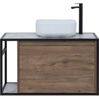 Тумба под раковину Aquanet Nova Lite Loft 90R подвесная Дуб рустикальный арт-261659 — фото 5, Тумбы под раковину