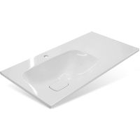 Тумба с раковиной Misty Купер 90 УТ000011591 с бельевой корзиной Белая — фото 5, Тумбы с раковиной