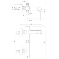 Товар: Смеситель для ванны Royce Ozzy RCM-120403CR Хром - фото 2 Смеситель для ванны Royce Ozzy RCM-120403CR Хром — фото 2, Смесители